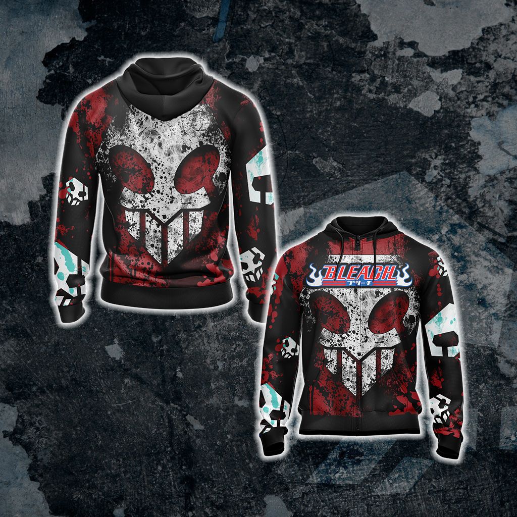 Bleach Logo Unisex 3D T-shirt Zip Hoodie XS