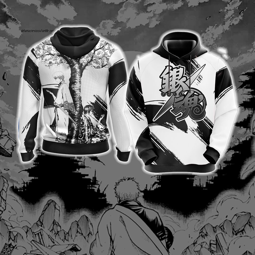 Gintama Manga Unisex 3D T-shirt Hoodie S