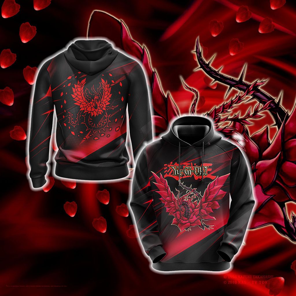 Black Rose Dragon - Yu-Gi-Oh Unisex 3D T-shirt Hoodie S