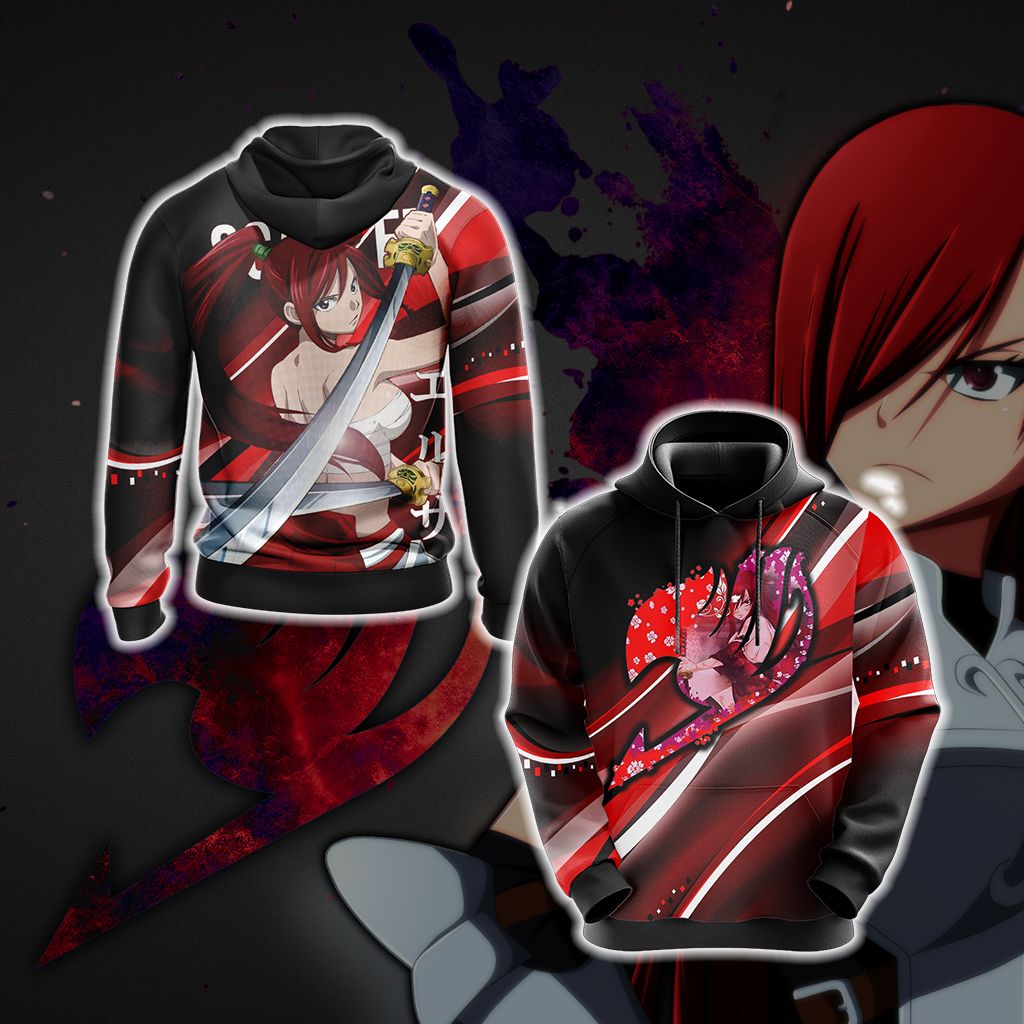 Fairy Tail - Erza Scarlet New Style Unisex 3D T-shirt Hoodie S