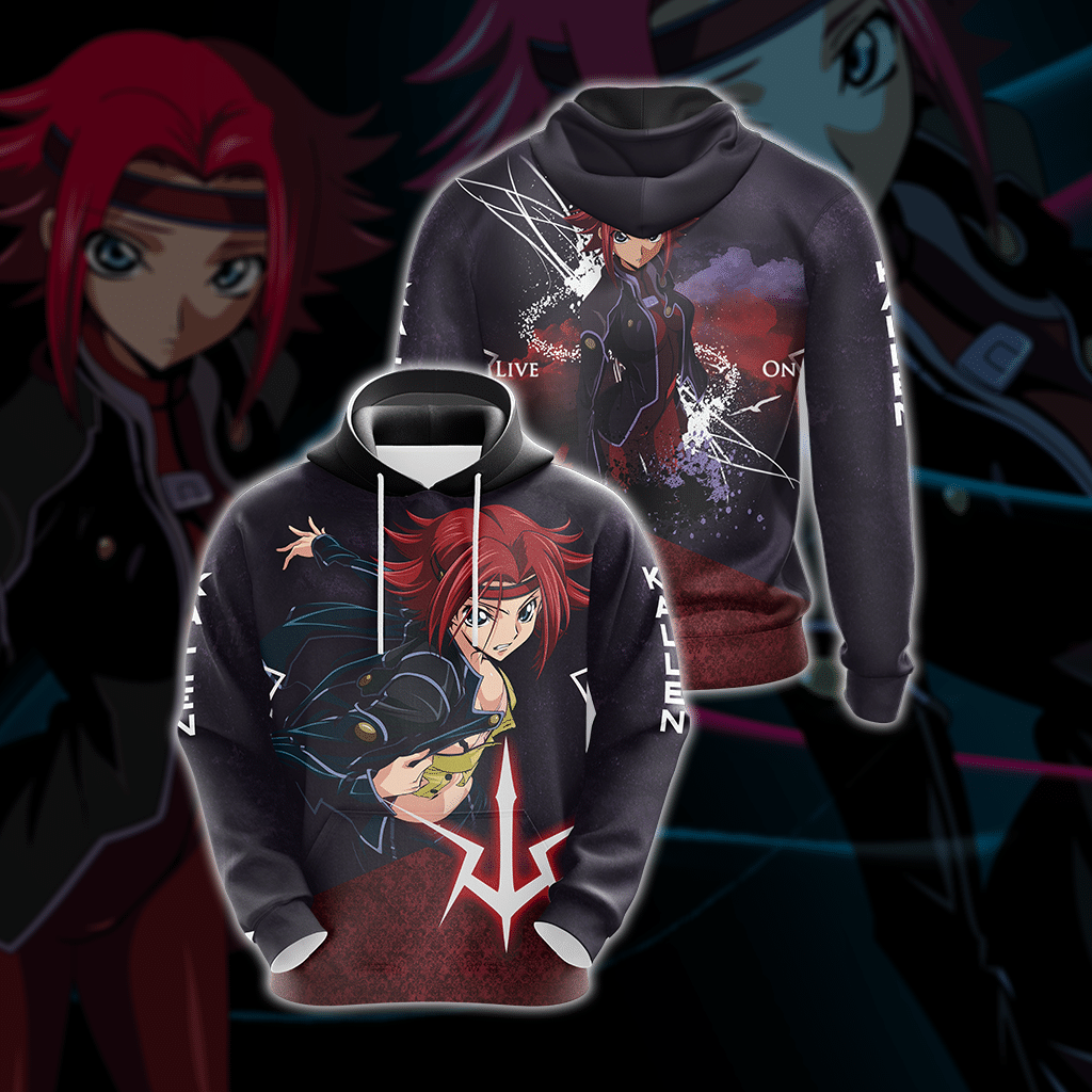 Code Geass - Kallen Unisex 3D T-shirt Hoodie S
