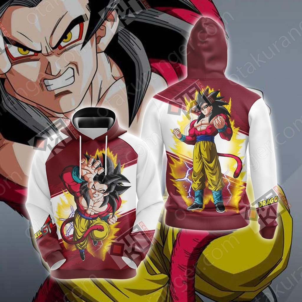 Dragon Ball GT - Super Saiyan 4 Goku Unisex 3D T-shirt Zip Hoodie XL