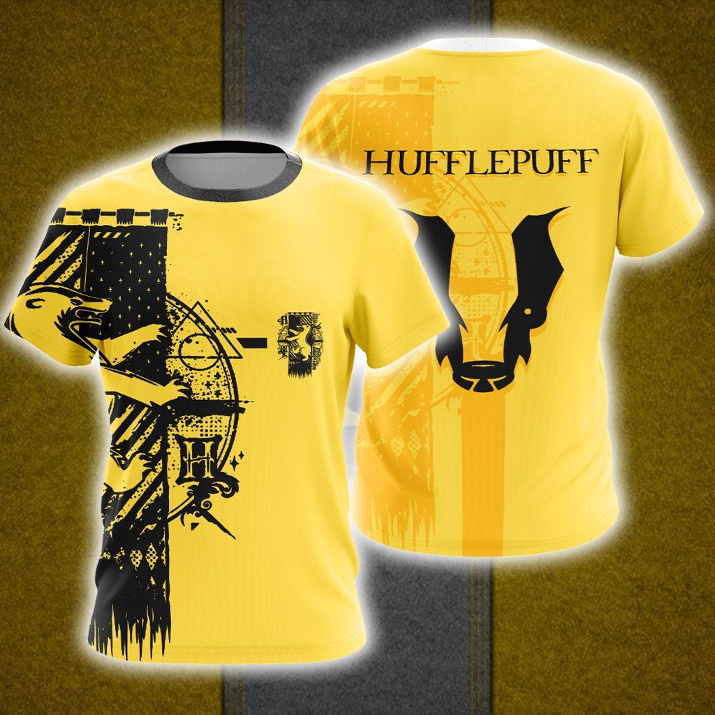Harry Potter Hogwarts House Gryffindor Slytherin Ravenclaw Hufflepuff T-shirt Zip Hoodie Pullover Hoodie