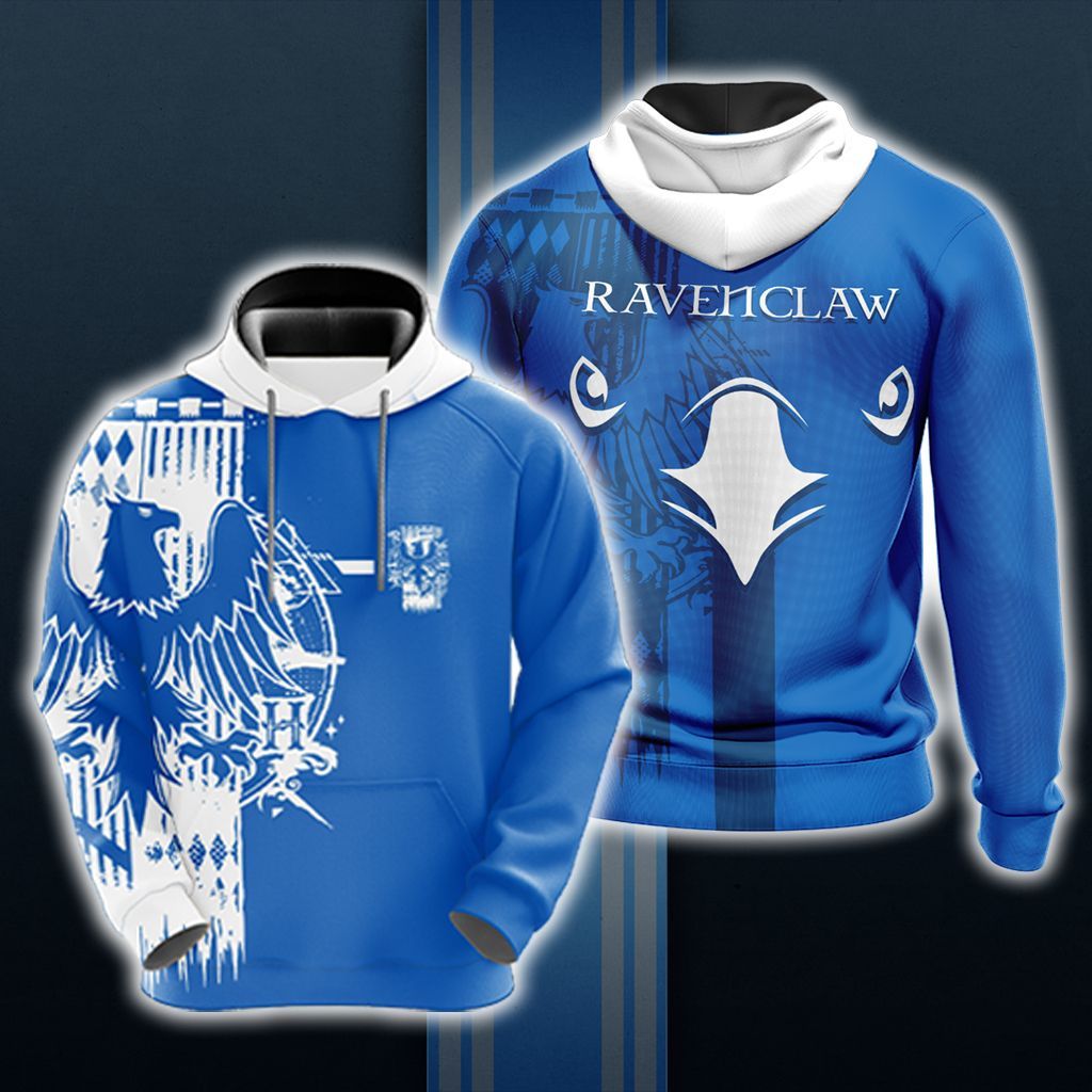 Harry Potter Hogwarts House Gryffindor Slytherin Ravenclaw Hufflepuff T-shirt Zip Hoodie Pullover Hoodie