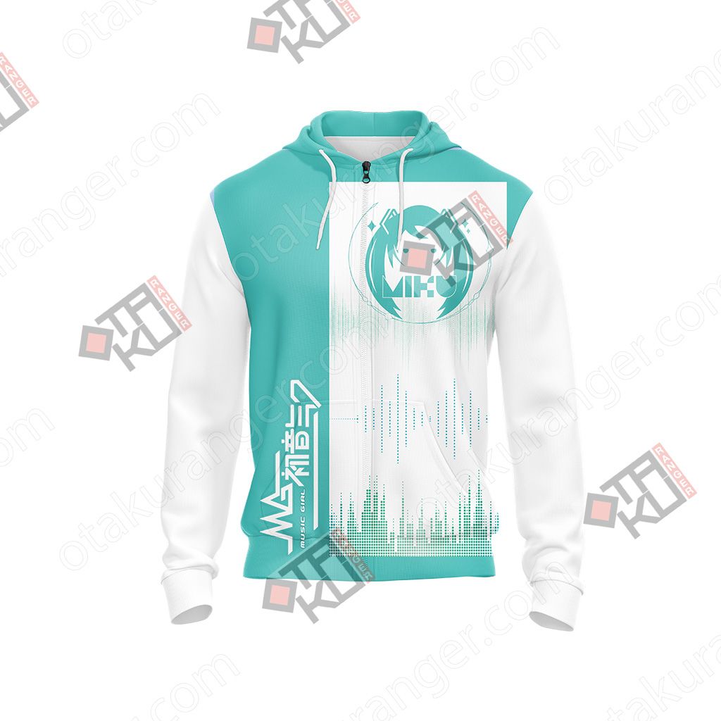 Hatsune Miku T-shirt Zip Hoodie