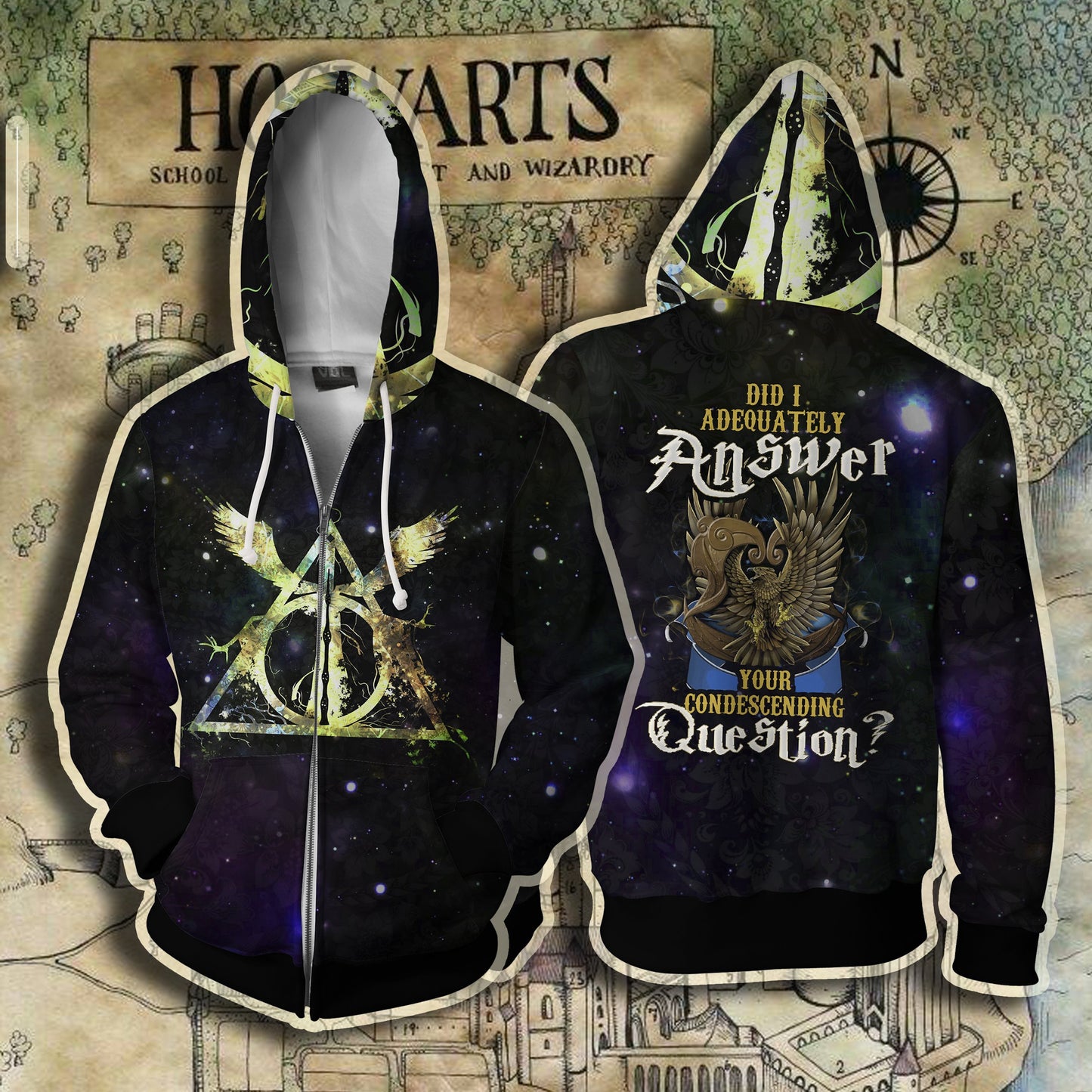 Ravenclaw Harry Potter - Did I Adequately Answer Your Condescending Question? Zip Hoodie S