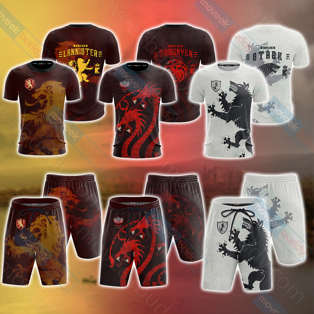 House Stark Game Of Thrones Unisex 3D T-shirt