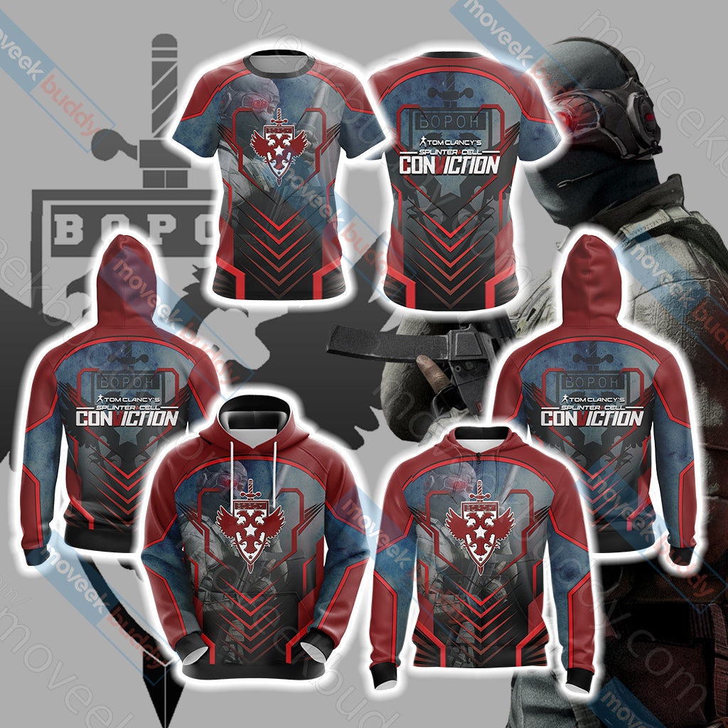 Tom Clancy's Splinter Cell: Conviction BopoH Logo Unisex 3D T-shirt
