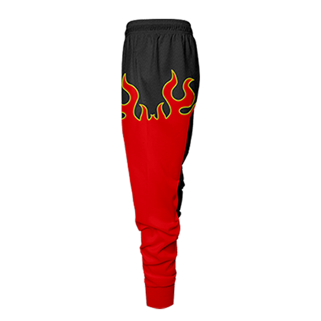 Tekken Jin Kazama Red Flame Cosplay Jogging Pants