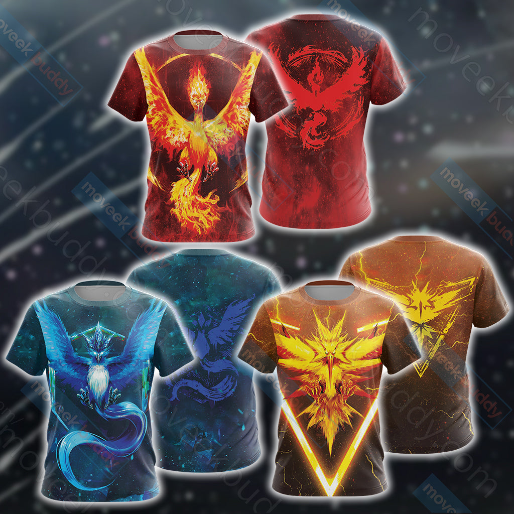 Pokemon Go - Team Instinct New Unisex 3D T-shirt