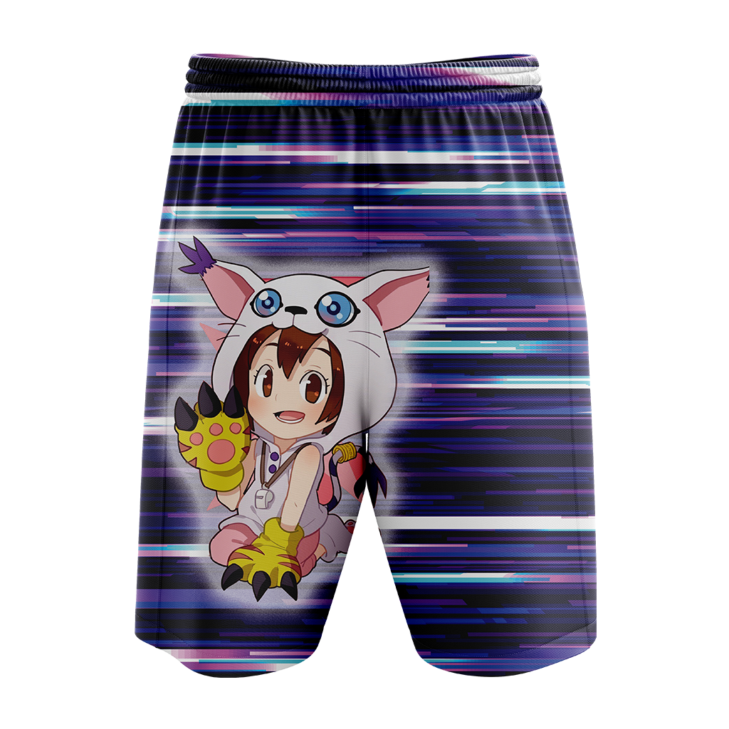 Digimon Tailmon New Look Unisex 3D Beach Shorts