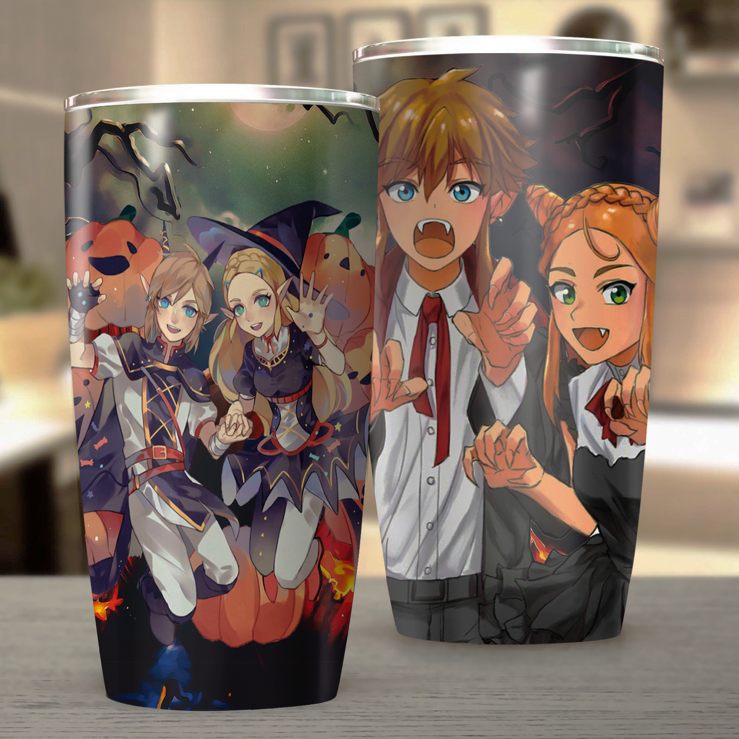 The Legend of Zelda Link & Zelda Halloween Tumbler 20oz