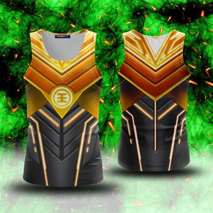 Power Ranger ZEO Cosplay 3D Tank Top S Black Ranger