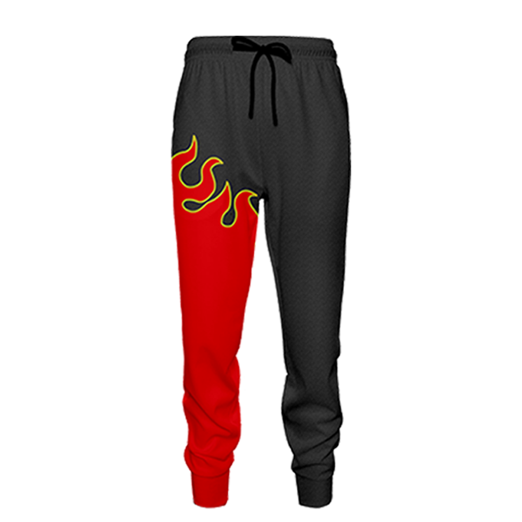 Tekken Jin Kazama Red Flame Cosplay Jogging Pants