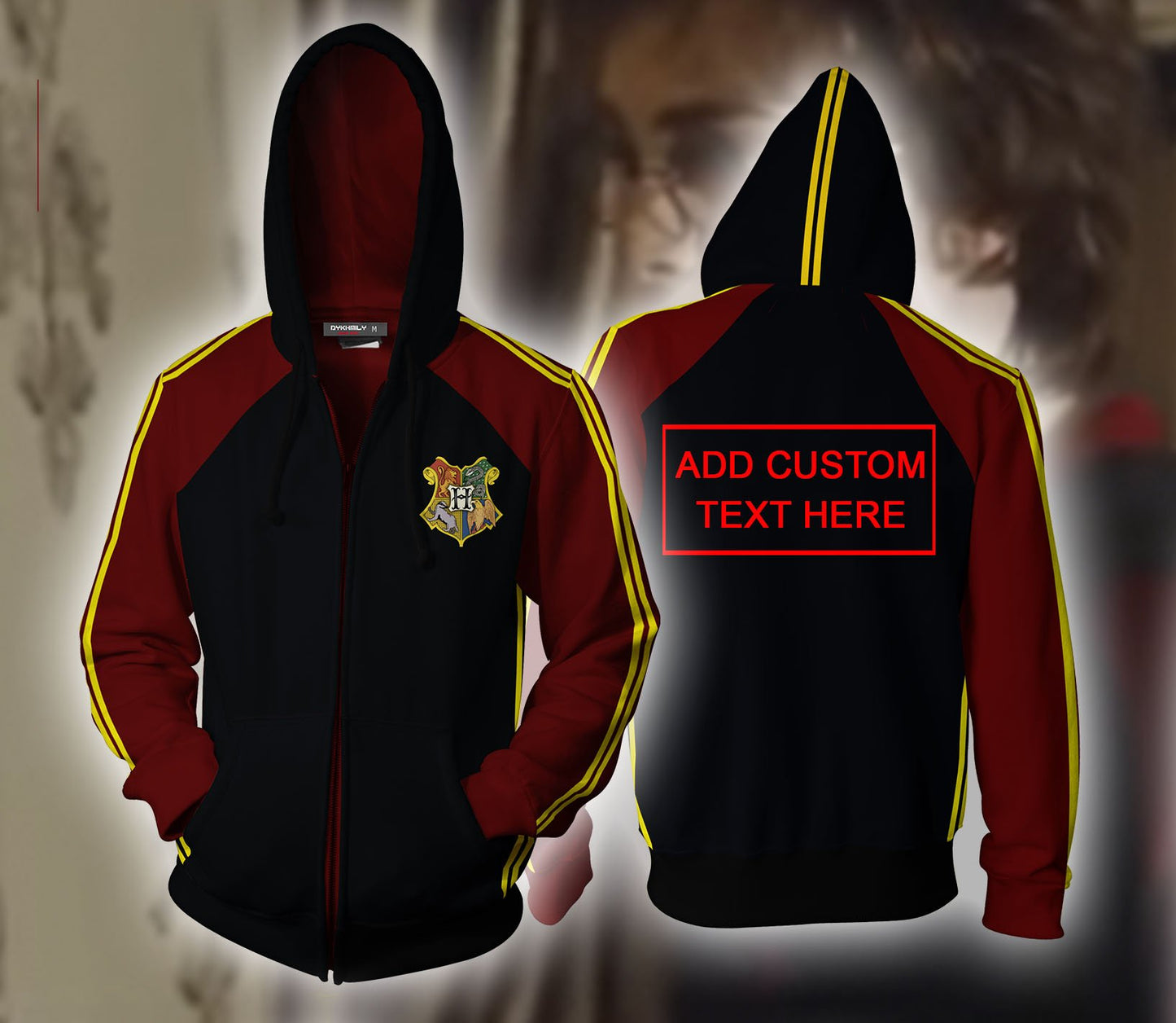 Harry Potter Triwizard Tournament (Custom) Zip Up Hoodie Gryffindor S