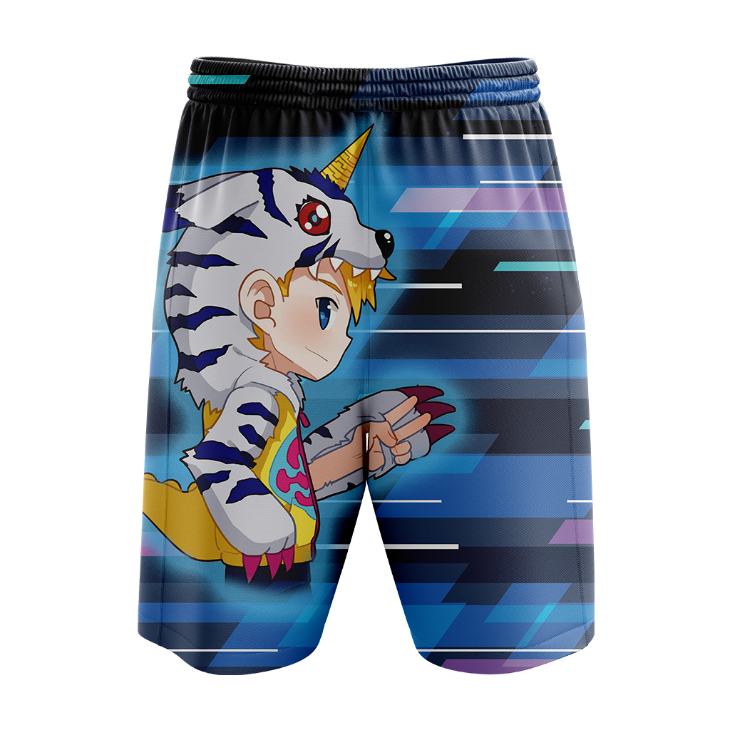 Digimon Gabumon New Look Unisex 3D Beach Shorts
