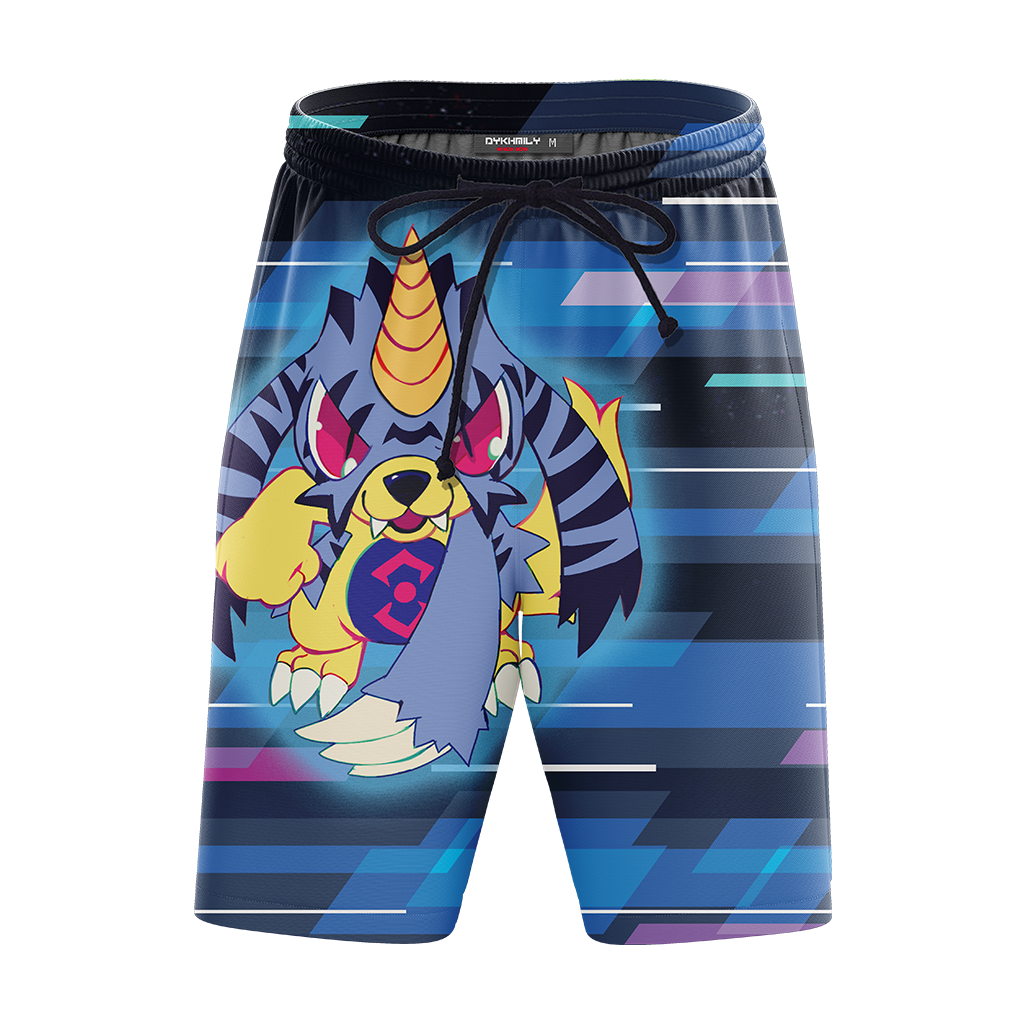Digimon Gabumon New Look Unisex 3D Beach Shorts