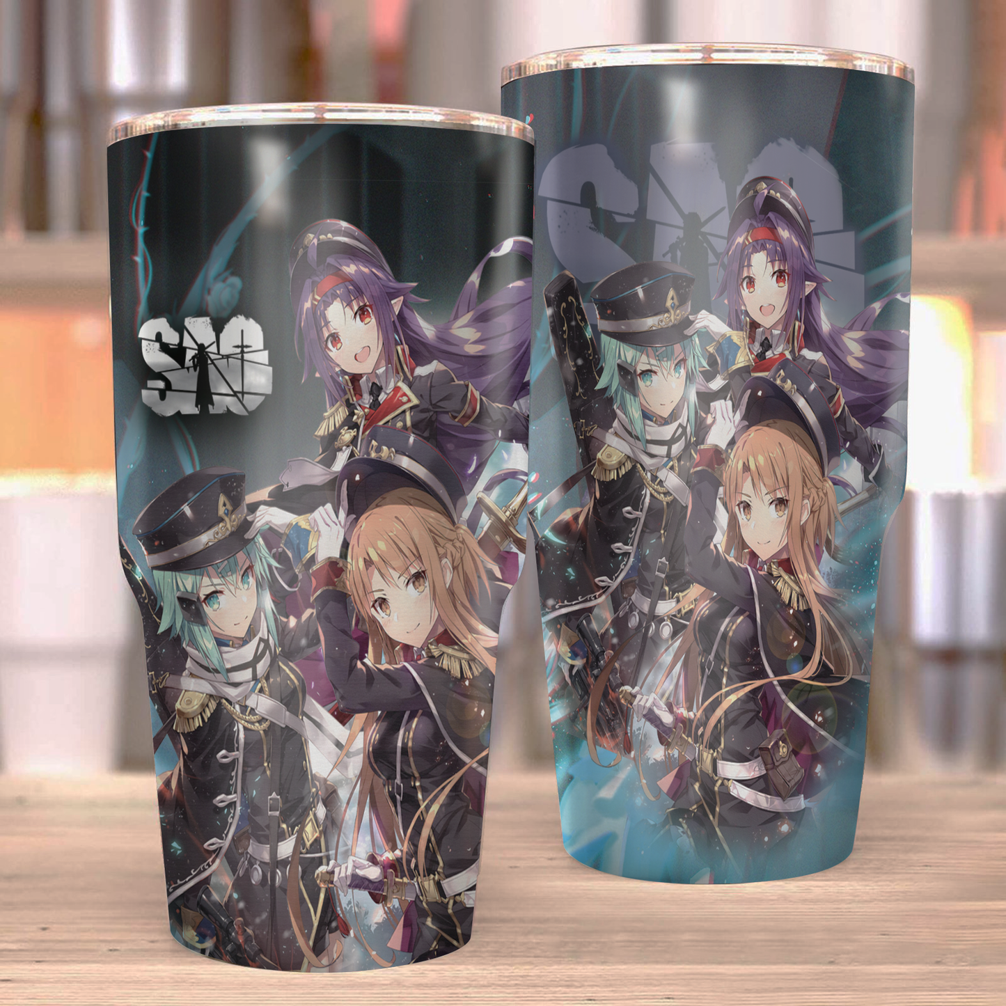 Asuna Sinon Yuuki Military Sword Art Online Tumbler