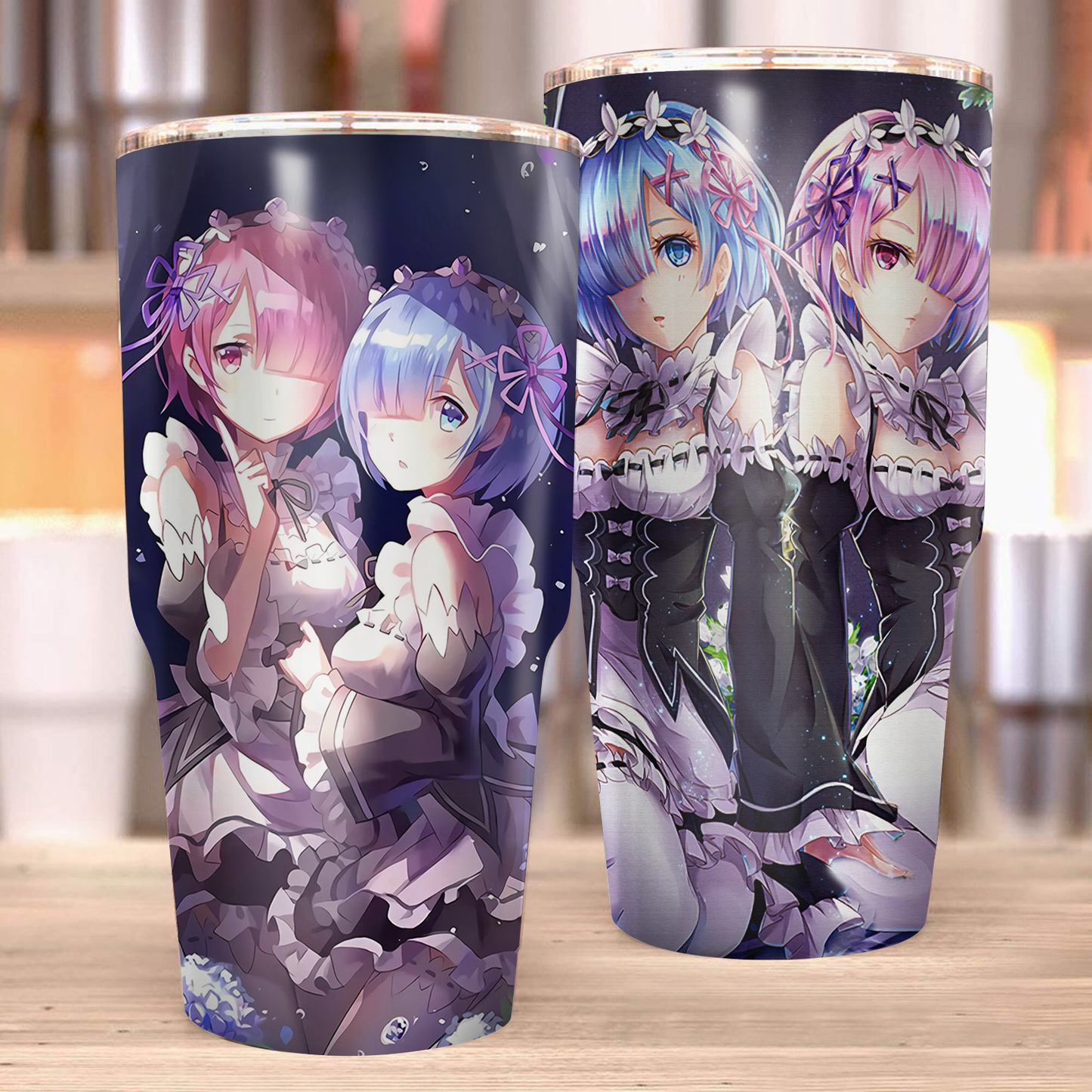 Rem & Ram Re:Zero Tumbler 30oz (Curve)