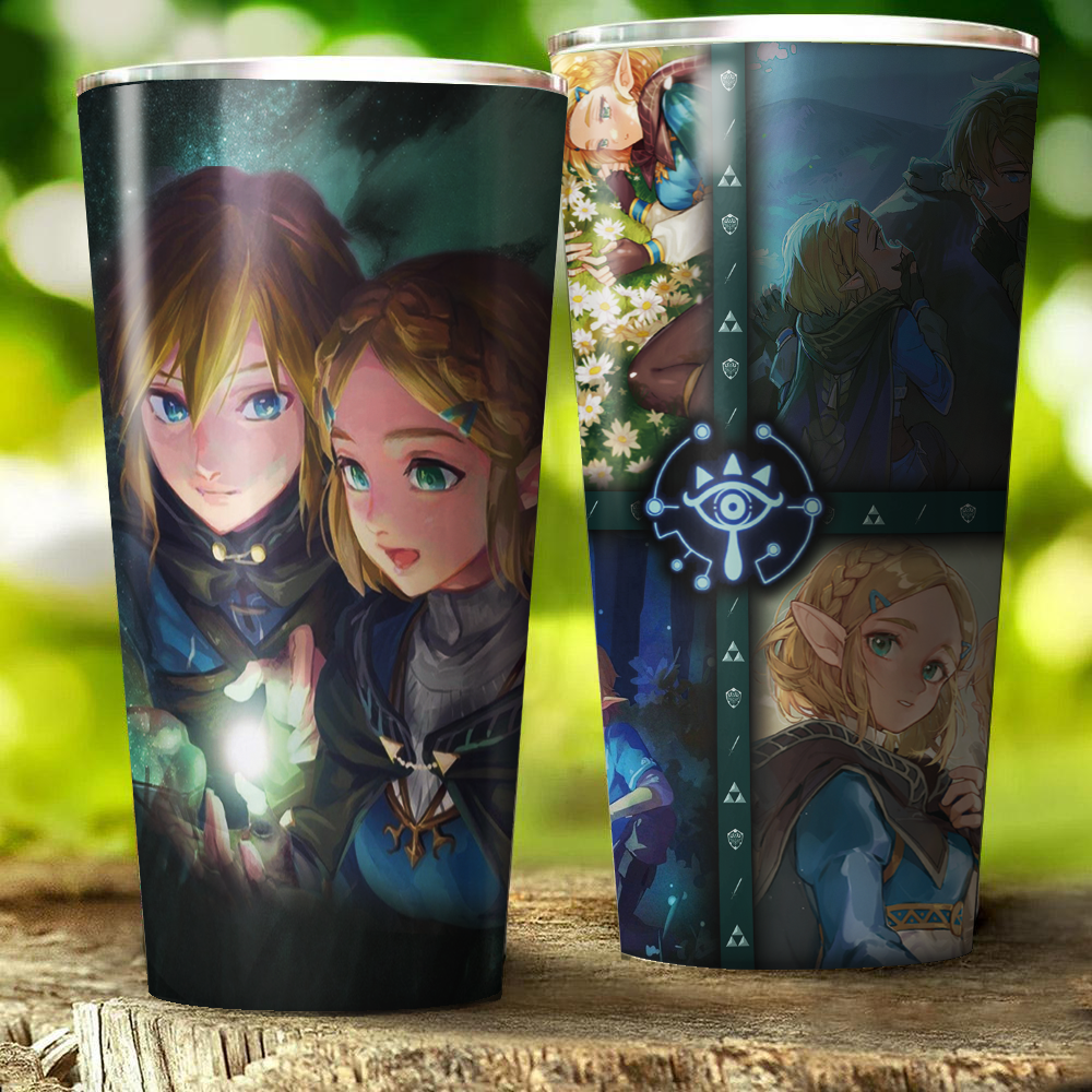 Link and Zelda The Legend of Zelda Tumbler 30oz (Straight)