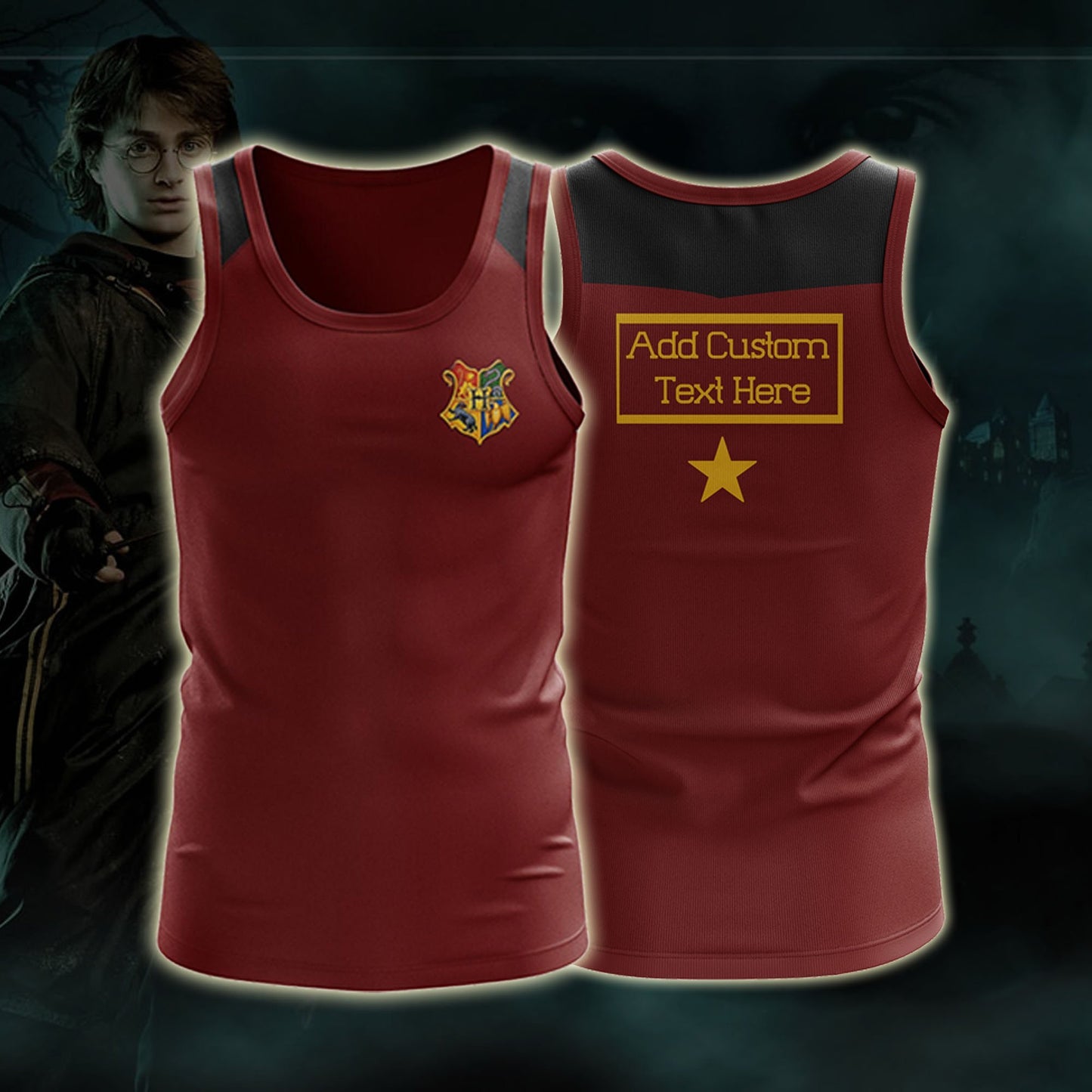Harry Potter Triwizard Tournament Potter (Custom) 3D Tank Top S