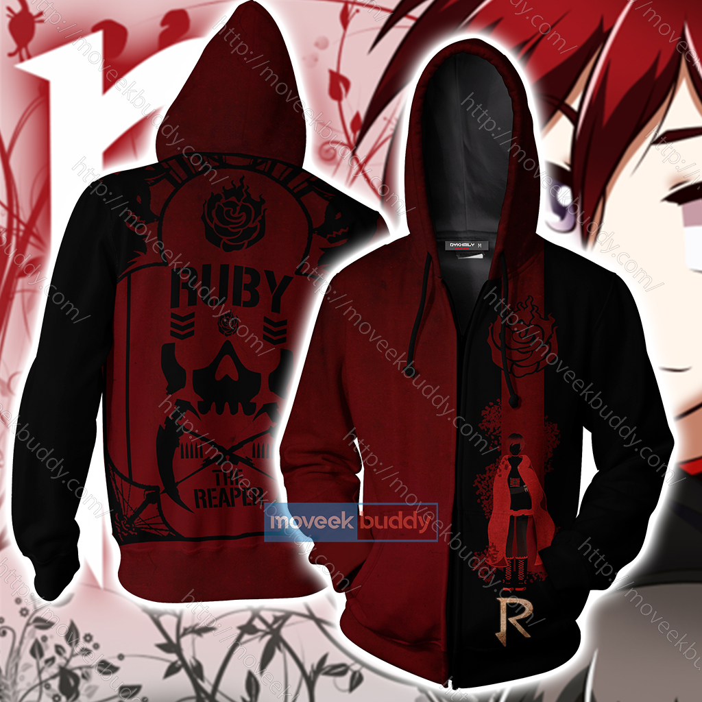 RWBY Ruby The Reaper Zip Up Hoodie S