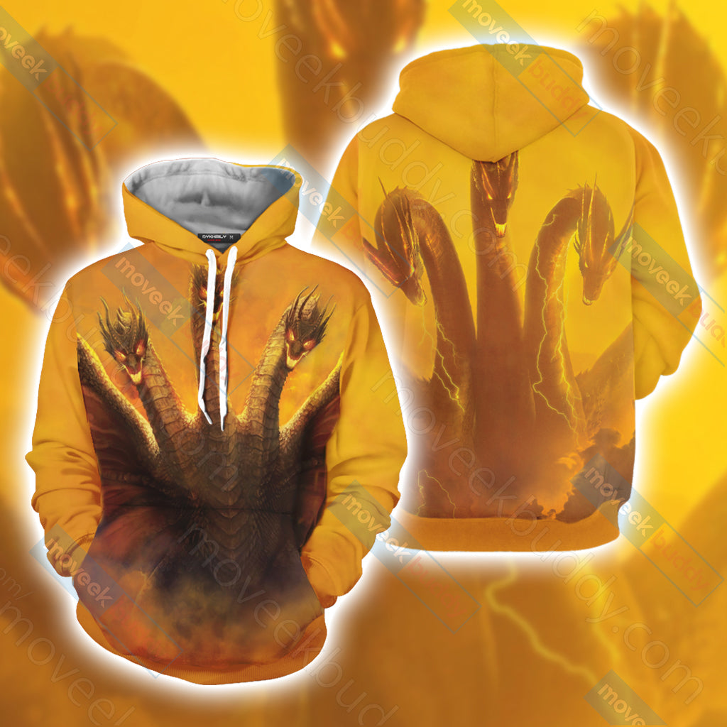 Godzilla King Of The Monsters - Ghidorah Unisex 3D T-shirt Hoodie S