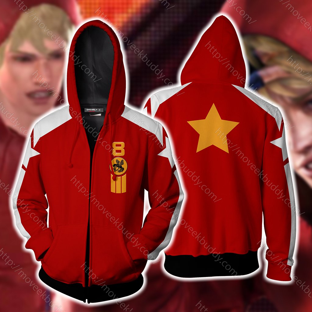 Tekken Slim Bob Cosplay Zip Up Hoodie Jacket S