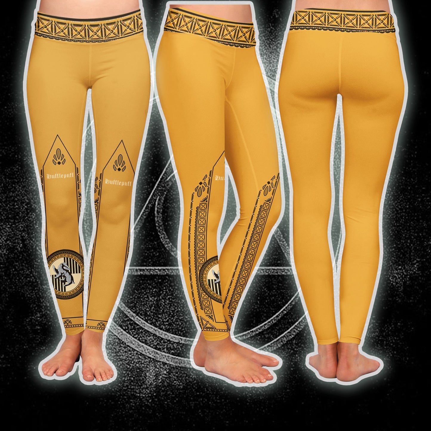 Hufflepuff Flag Harry Potter Leggings S