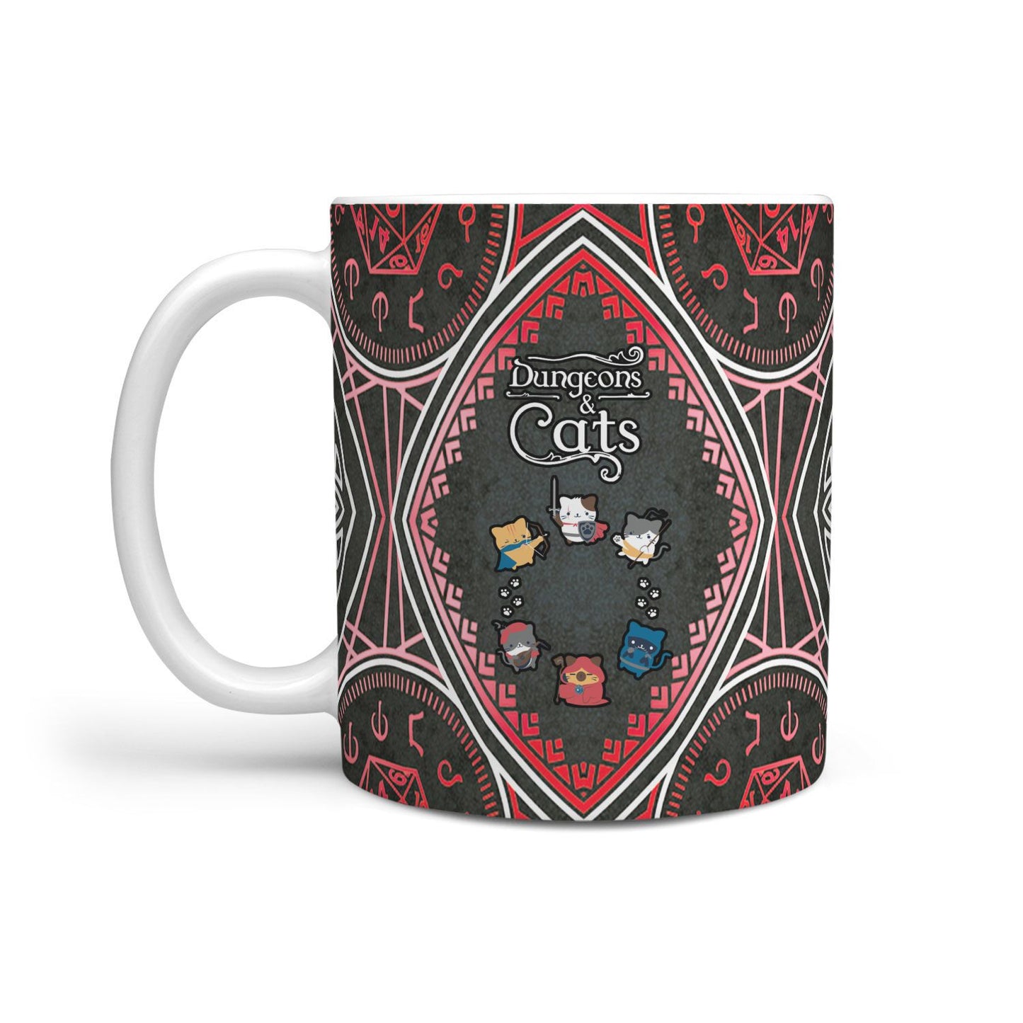 Dungeons And Cats 360 White Mug