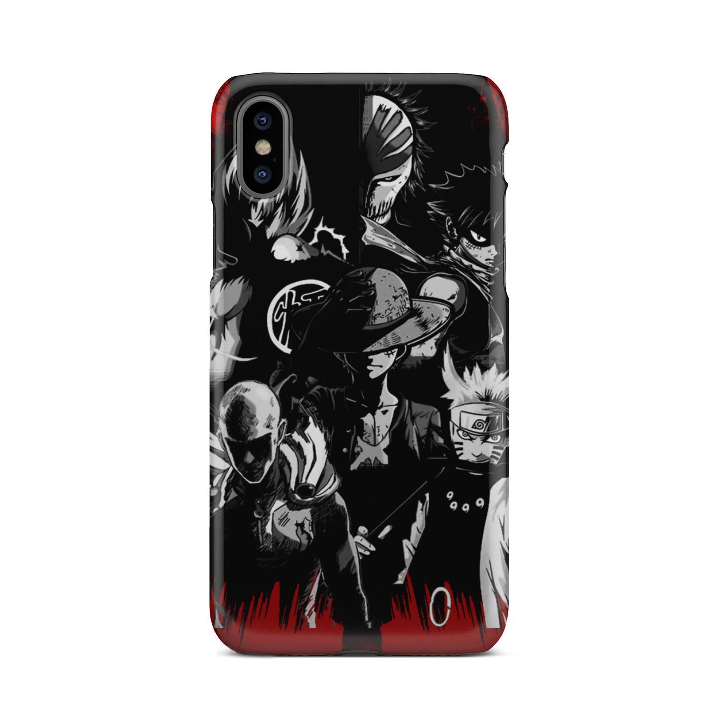 Naruto, Saitama, Luffy, Luffy,, Goku and Kurosaki Phone Case iPhone X