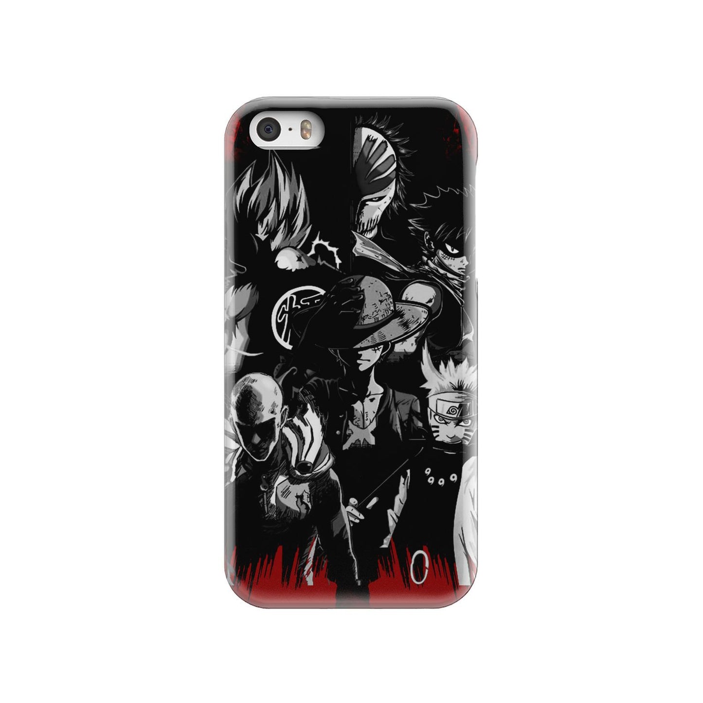 Naruto, Saitama, Luffy, Luffy,, Goku and Kurosaki Phone Case iPhone SE