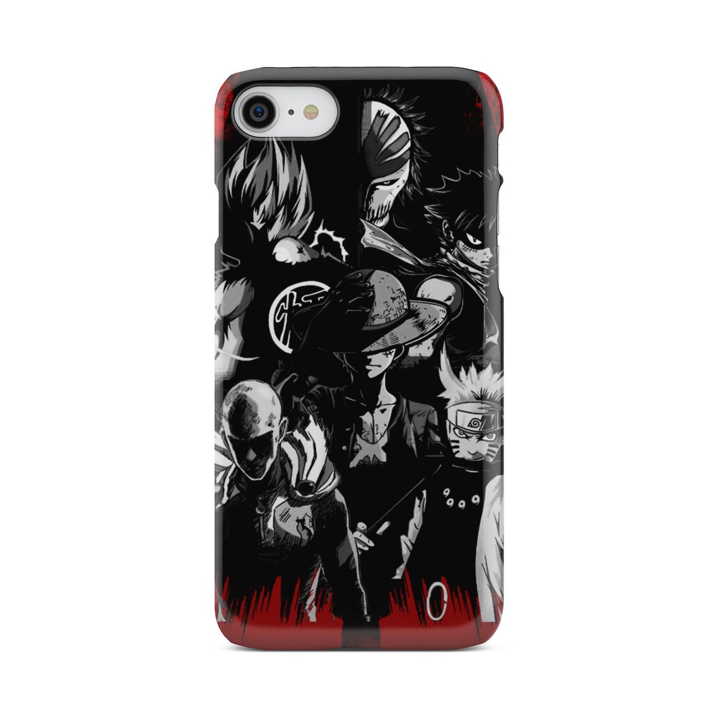 Naruto, Saitama, Luffy, Luffy,, Goku and Kurosaki Phone Case iPhone 8