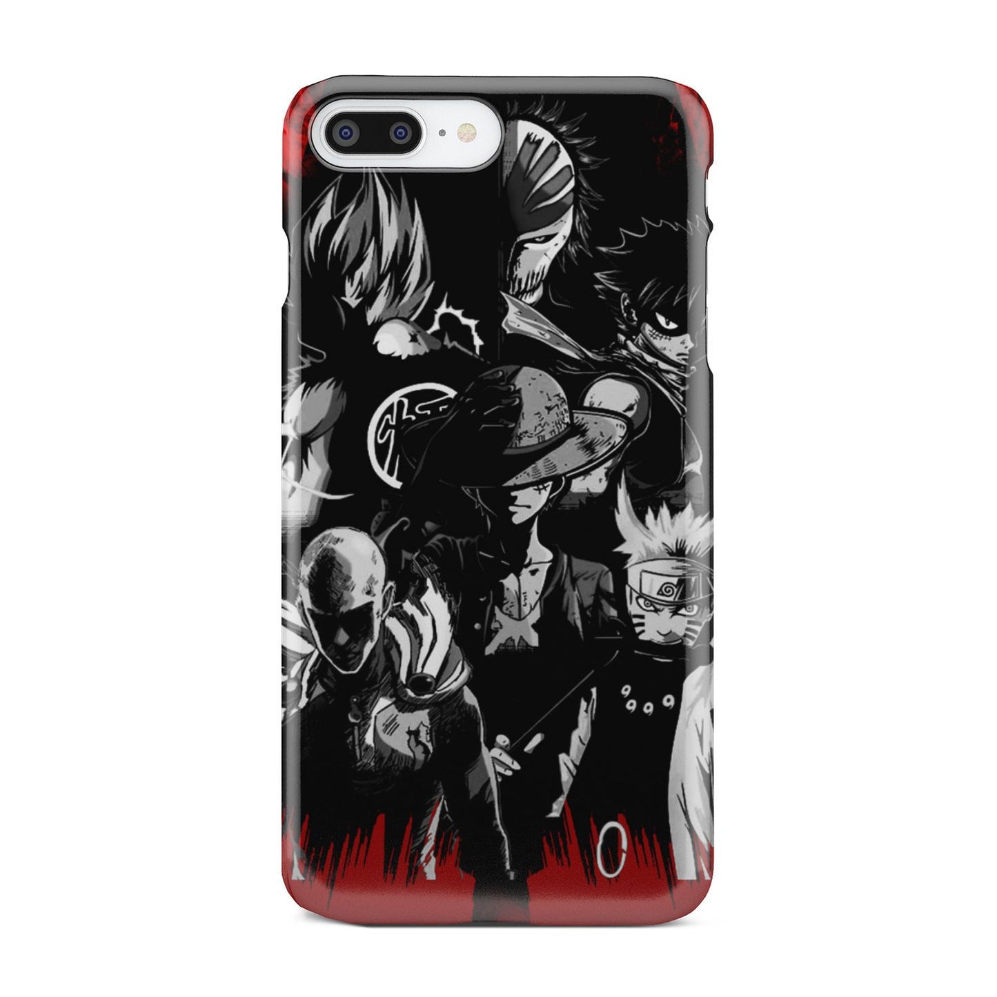 Naruto, Saitama, Luffy, Luffy,, Goku and Kurosaki Phone Case iPhone 8 Plus