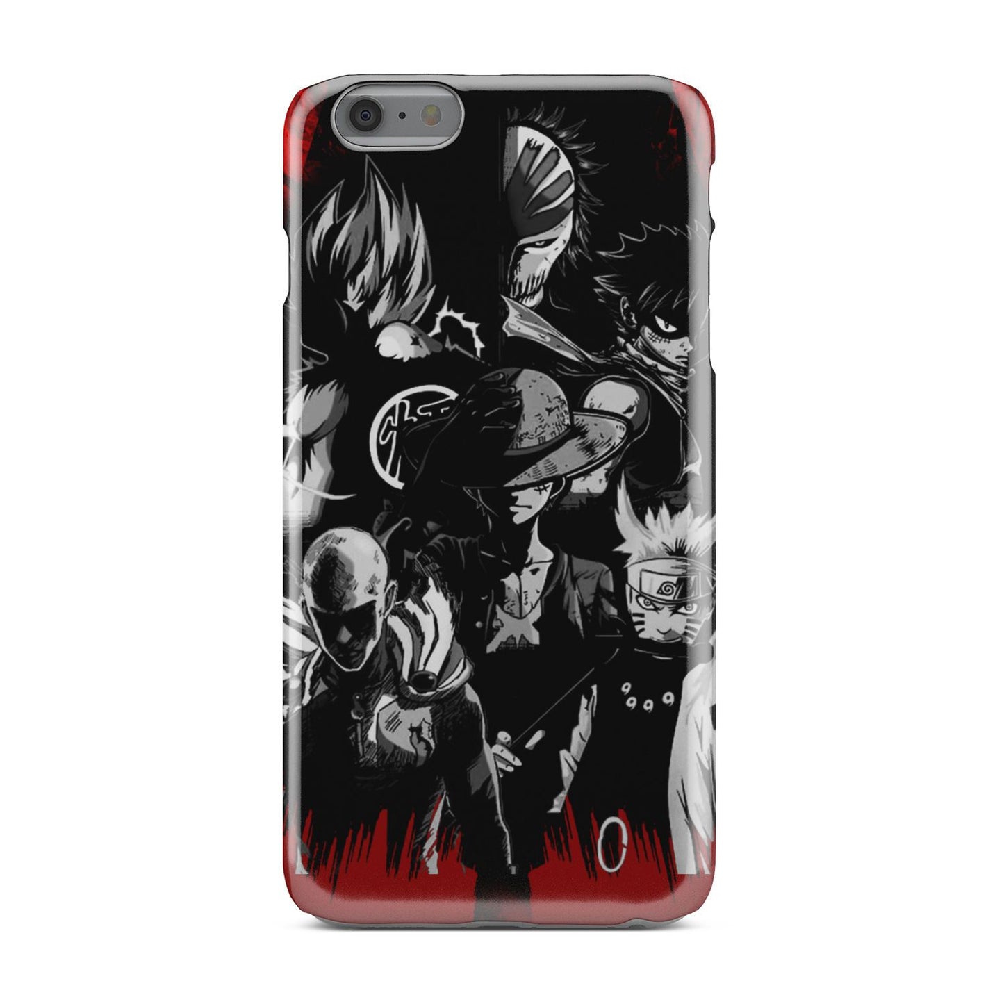 Naruto, Saitama, Luffy, Luffy,, Goku and Kurosaki Phone Case iPhone 6s Plus