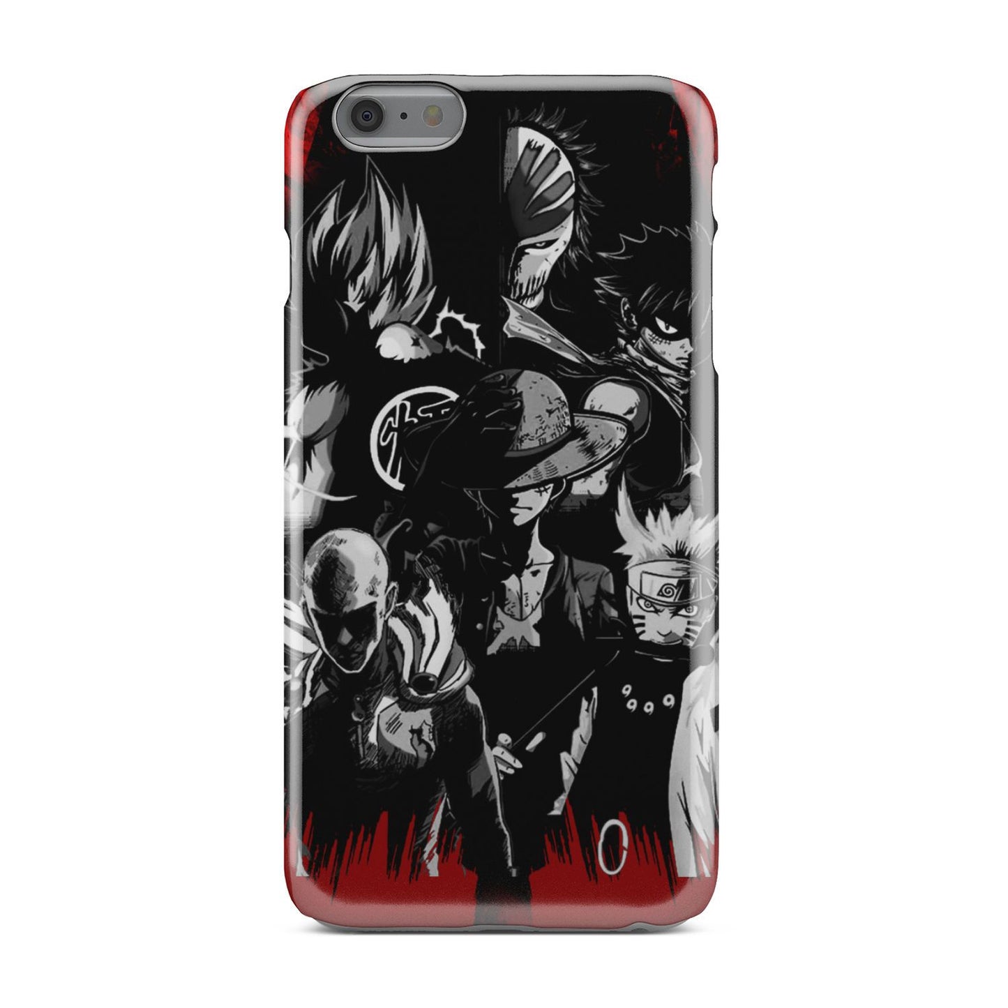 Naruto, Saitama, Luffy, Luffy,, Goku and Kurosaki Phone Case iPhone 6 Plus