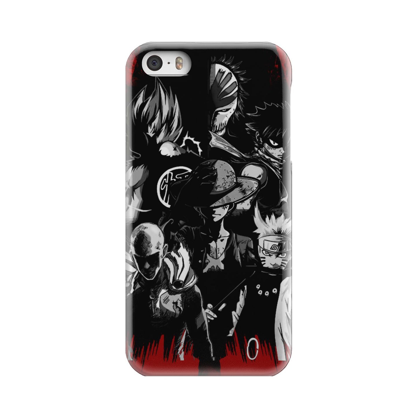 Naruto, Saitama, Luffy, Luffy,, Goku and Kurosaki Phone Case iPhone 5s