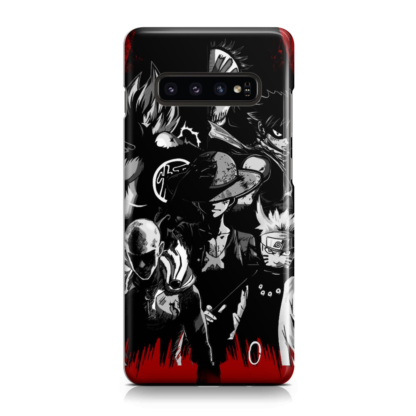 Naruto, Saitama, Luffy, Luffy,, Goku and Kurosaki Phone Case Samsung Galaxy S10 Plus