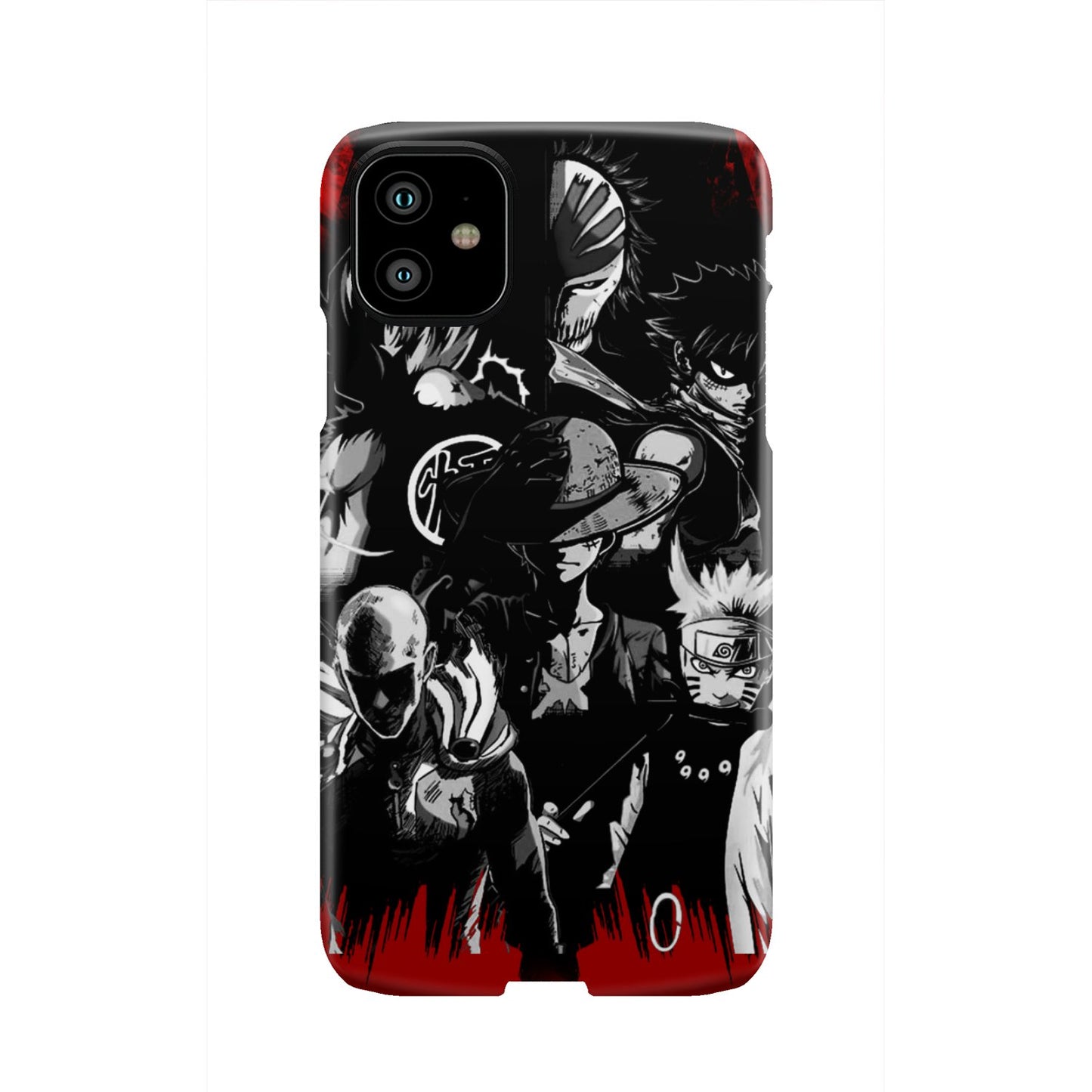 Naruto, Saitama, Luffy, Luffy,, Goku and Kurosaki Phone Case iPhone 11