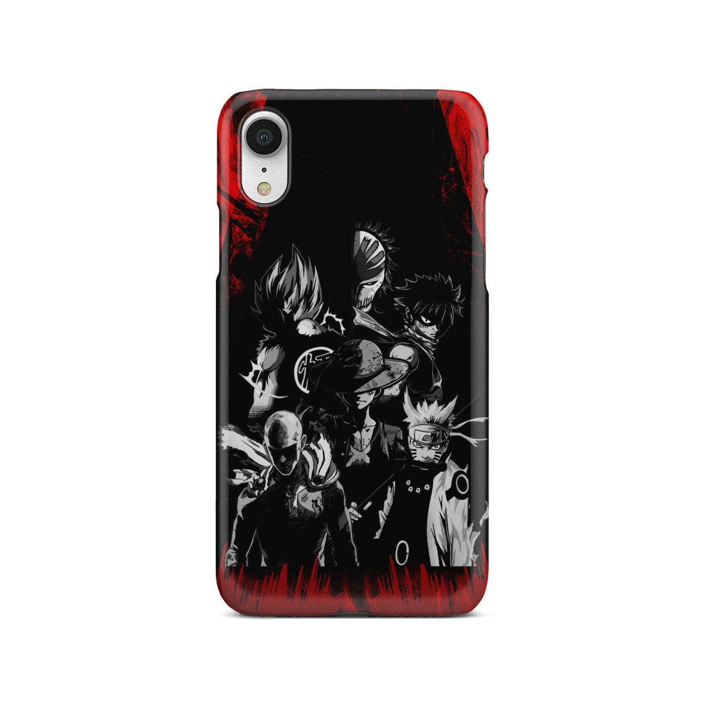 Naruto, Saitama, Luffy, Natsu, Goku and Kurosaki Phone Case iPhone Xr