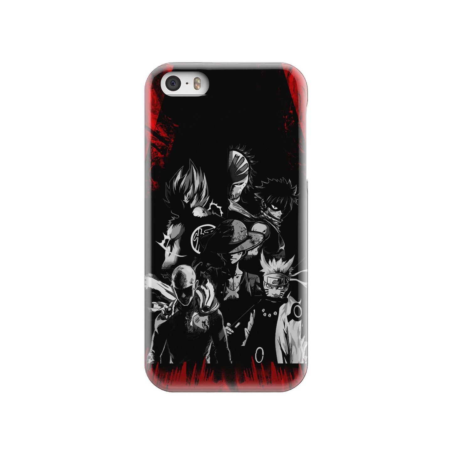 Naruto, Saitama, Luffy, Natsu, Goku and Kurosaki Phone Case iPhone SE