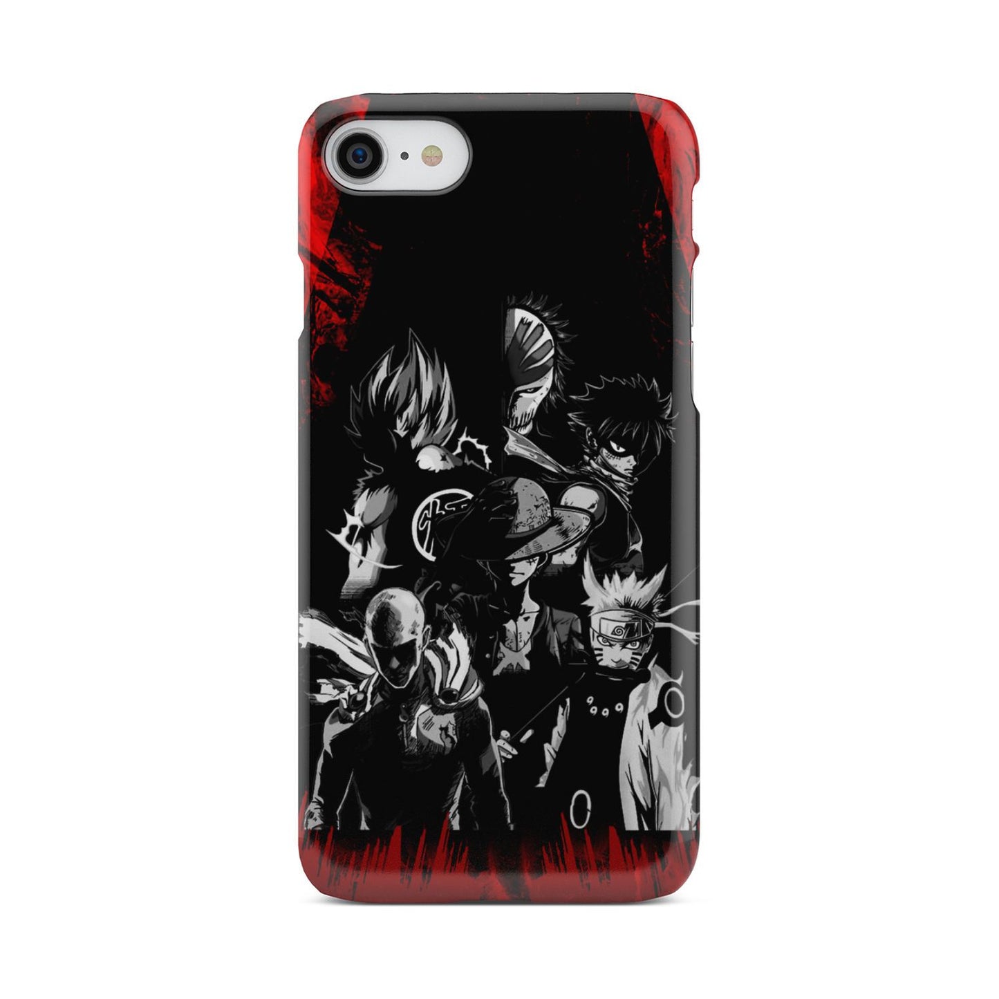 Naruto, Saitama, Luffy, Natsu, Goku and Kurosaki Phone Case iPhone 8