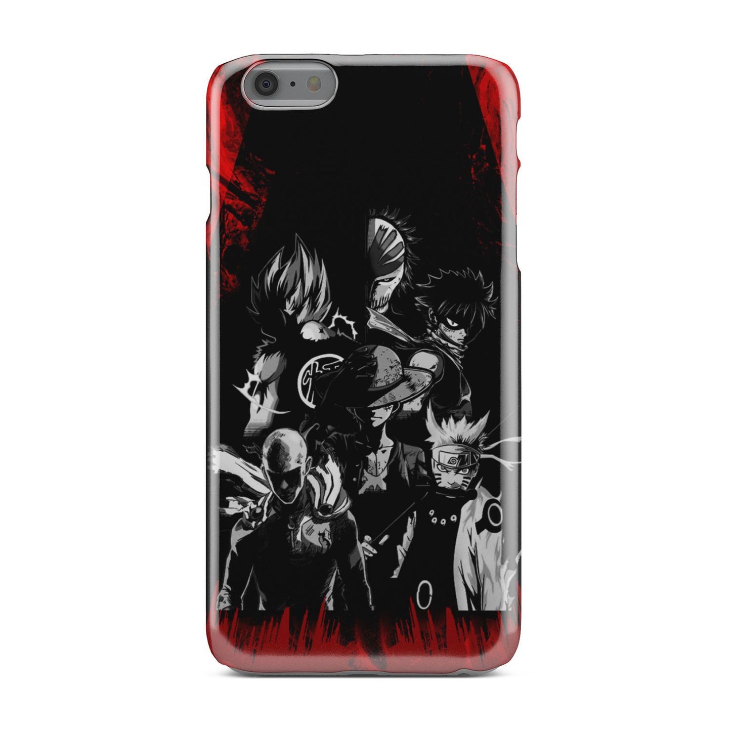 Naruto, Saitama, Luffy, Natsu, Goku and Kurosaki Phone Case iPhone 6 Plus