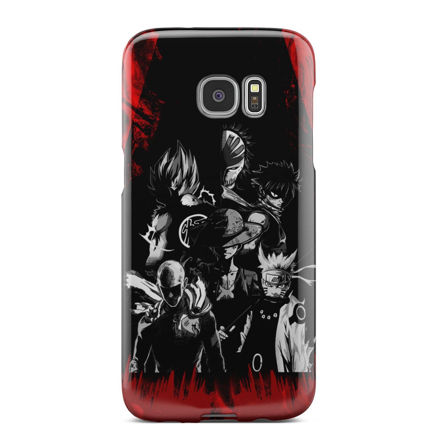 Naruto, Saitama, Luffy, Natsu, Goku and Kurosaki Phone Case Samsung Galaxy S7 Edge