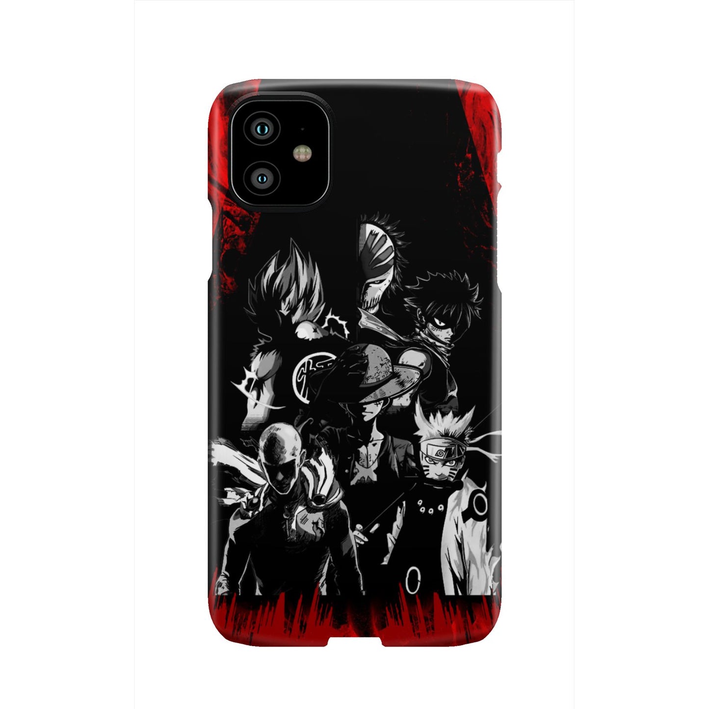 Naruto, Saitama, Luffy, Natsu, Goku and Kurosaki Phone Case iPhone 11