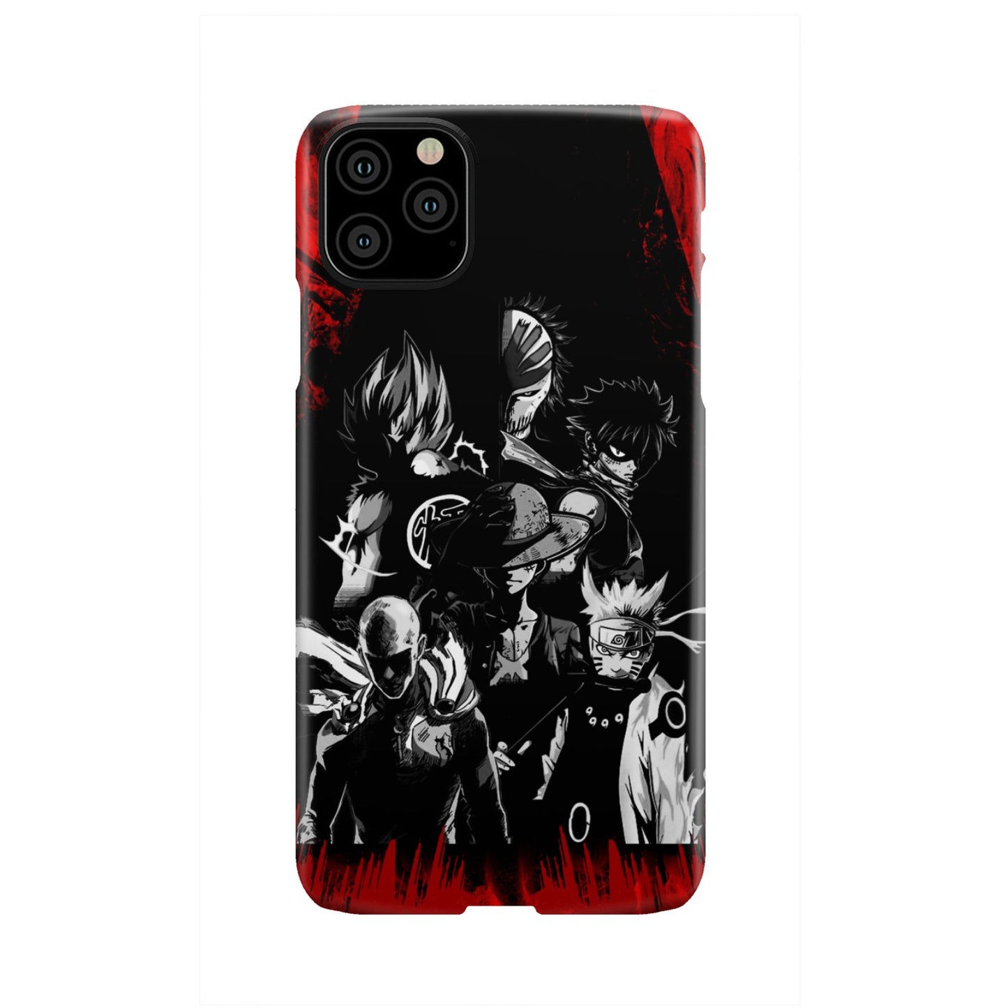 Naruto, Saitama, Luffy, Natsu, Goku and Kurosaki Phone Case iPhone 11 Pro Max