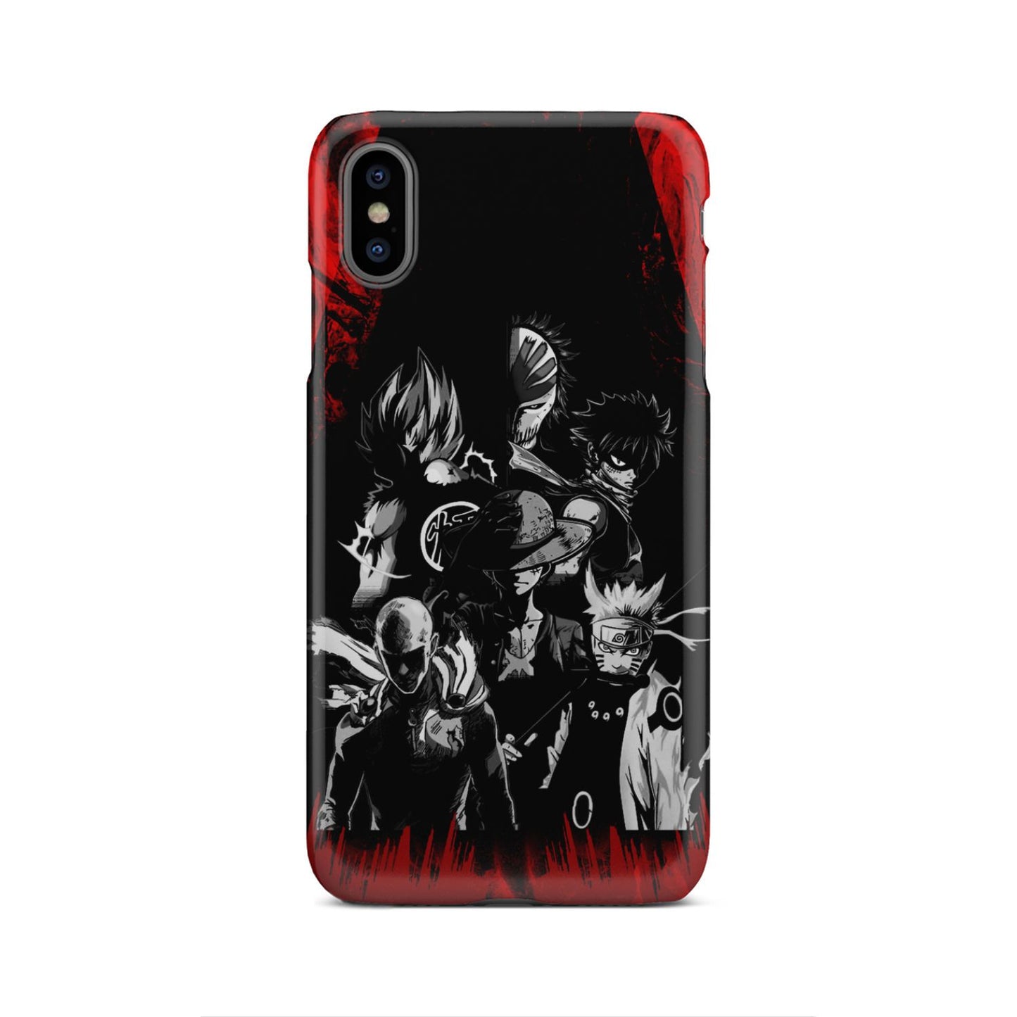 Naruto, Saitama, Luffy, Natsu, Goku and Kurosaki Phone Case iPhone Xs Max