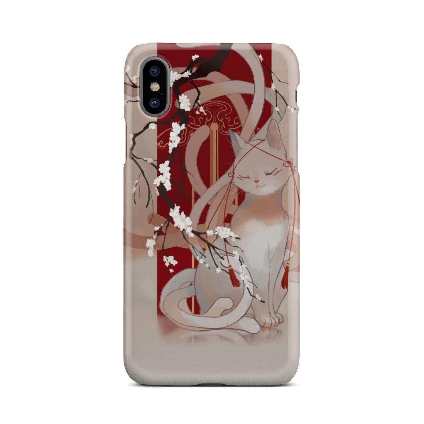 White Cat Phone Case iPhone X