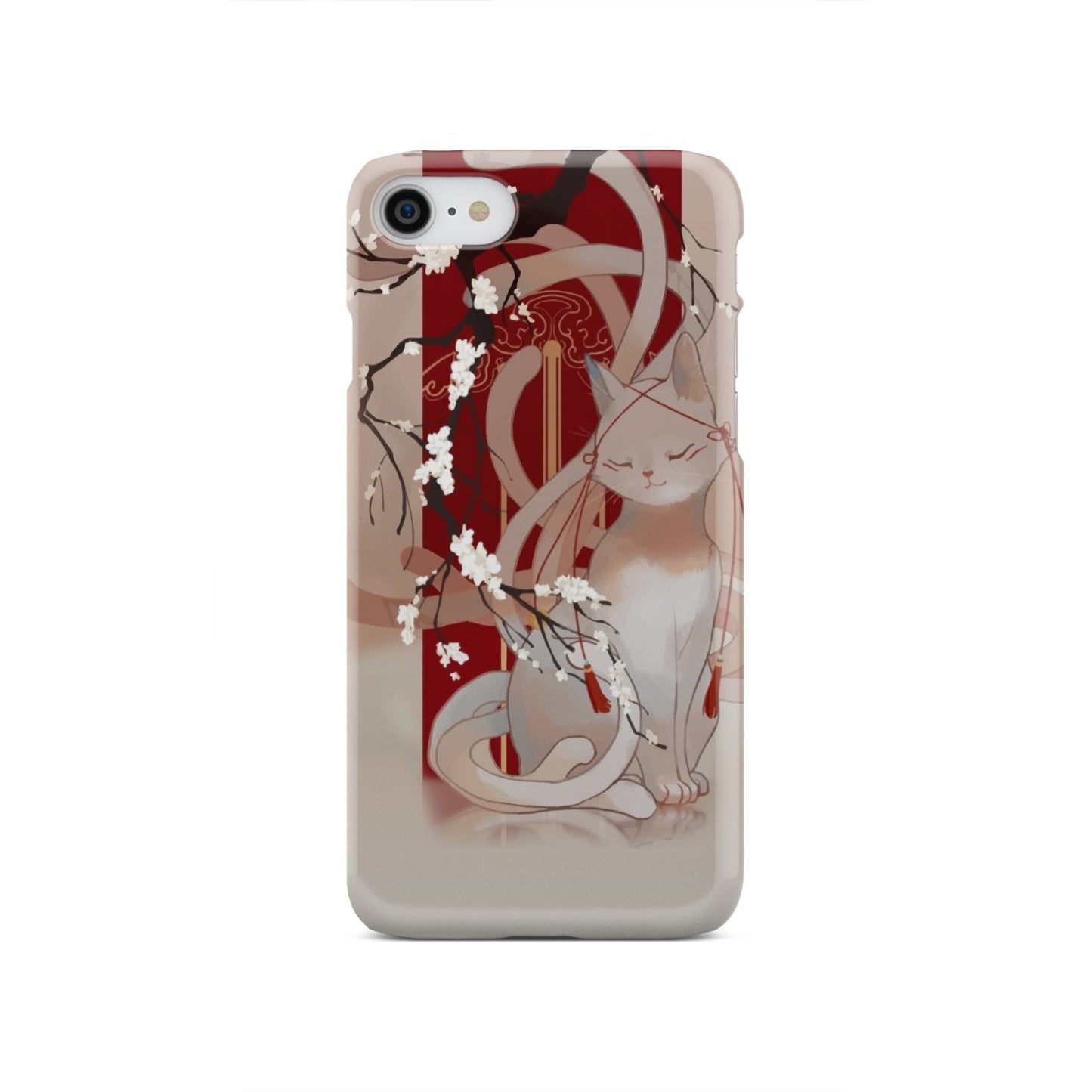 White Cat Phone Case iPhone SE 2020