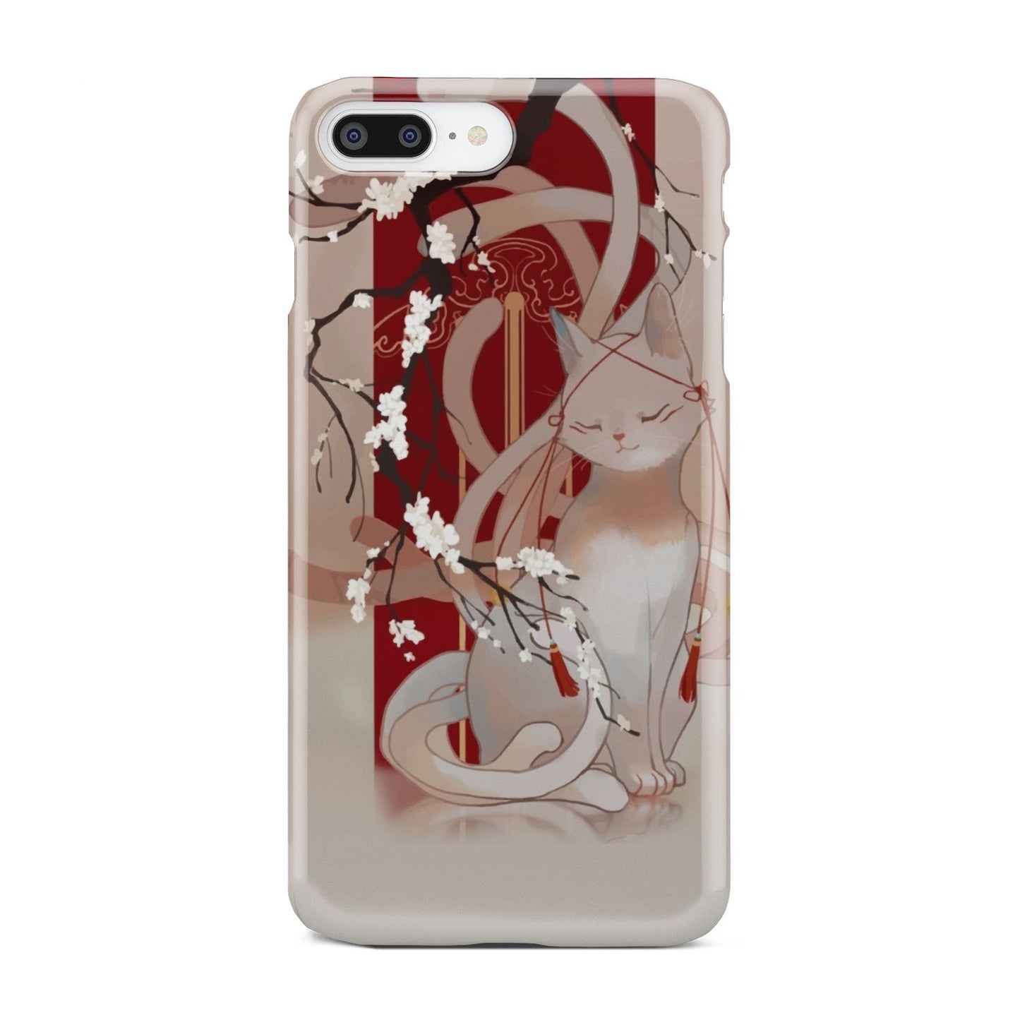 White Cat Phone Case iPhone 7 Plus
